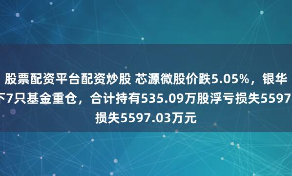 股票配资平台配资炒股 芯源微股价跌5.05%，银华基金旗下7只基金重仓，合计持有535.09万股浮亏损失5597.03万元